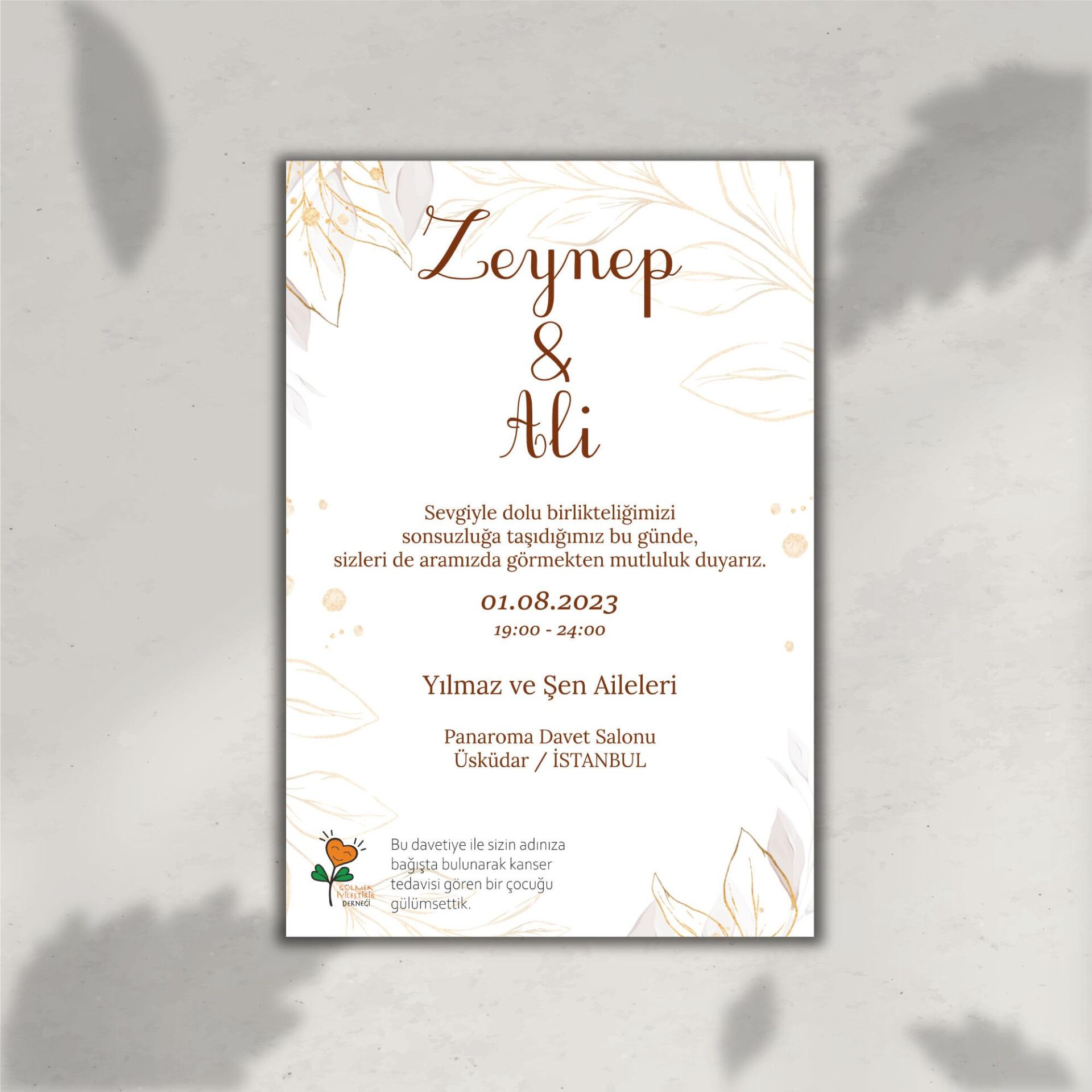 Manolya Davetiye (Zarf Hediyeli)