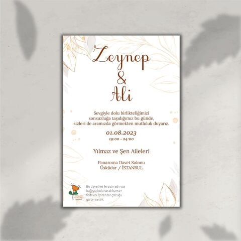 Manolya Davetiye (Zarf Hediyeli)