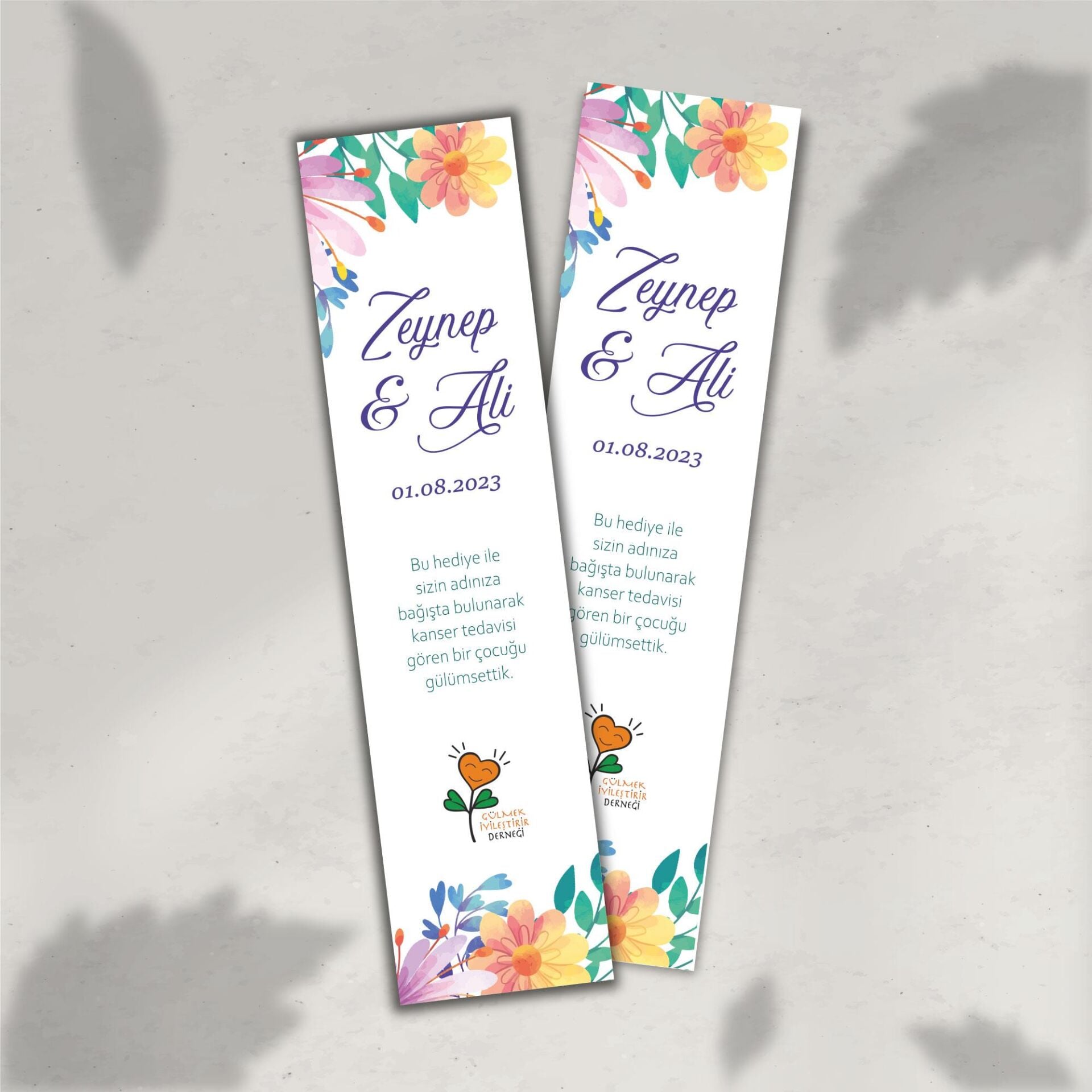 Renkli Dallar Kitap Ayracı