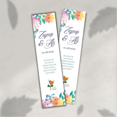 Renkli Dallar Kitap Ayracı