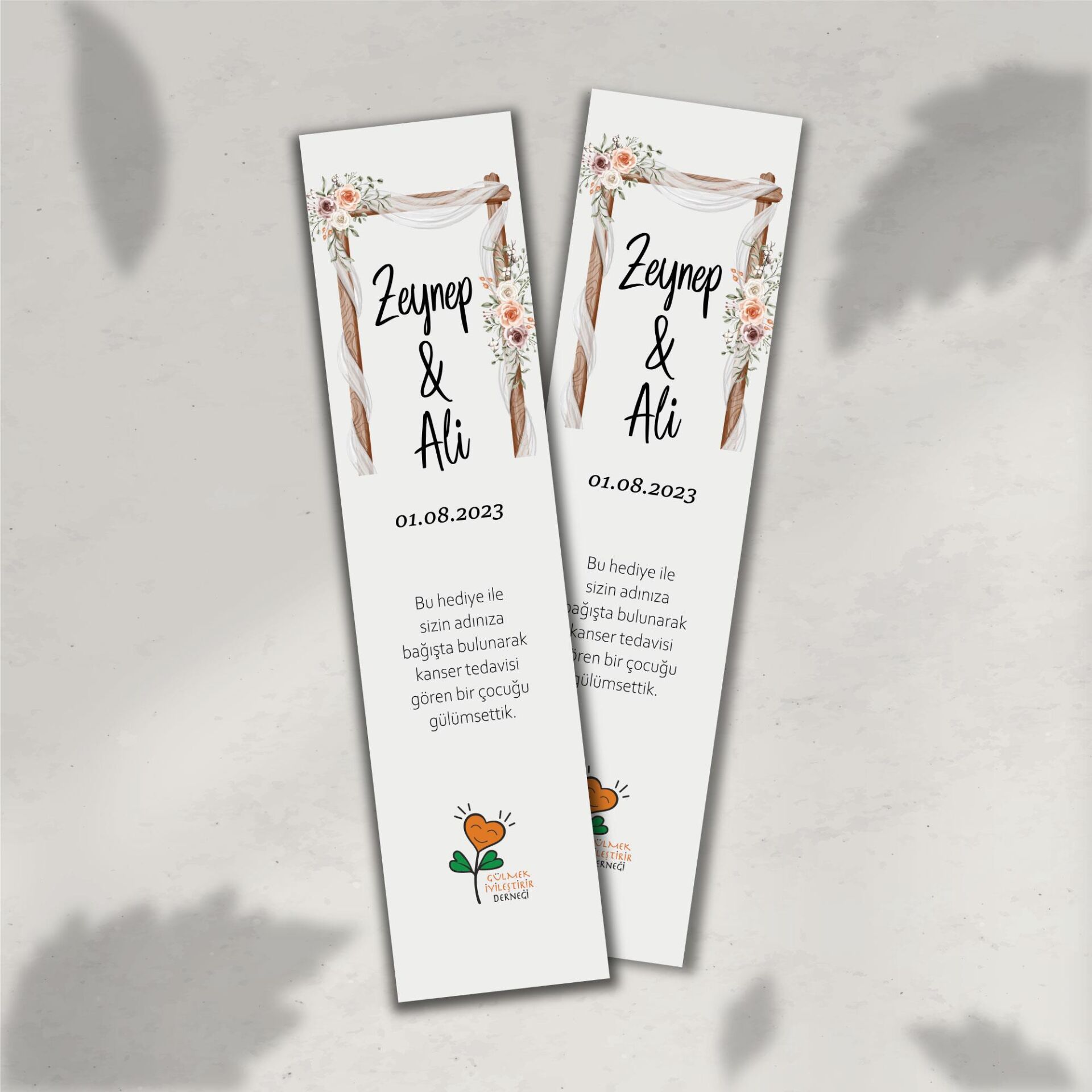 Renkli Çiçekler  Kitap Ayracı