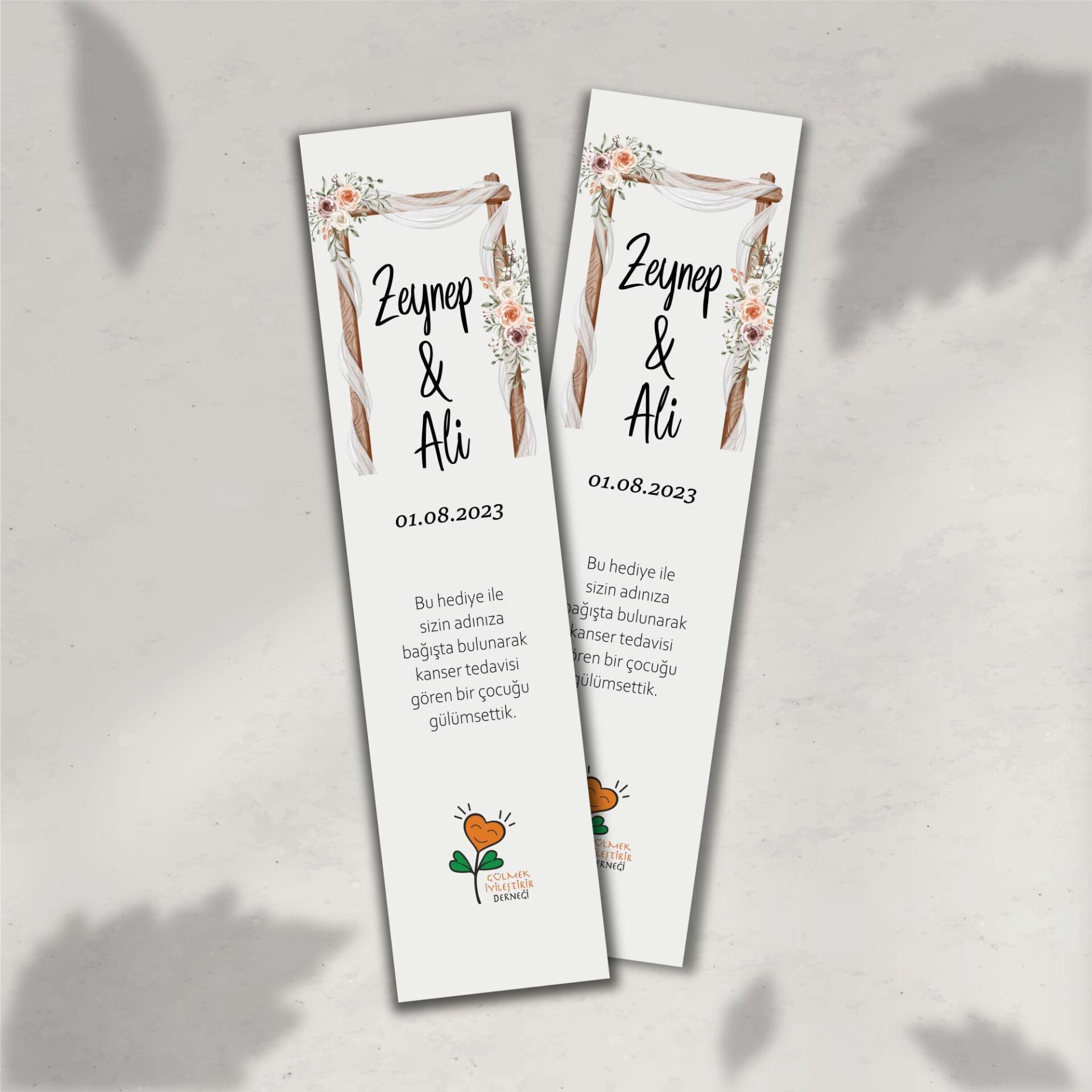 Renkli Çiçekler  Kitap Ayracı