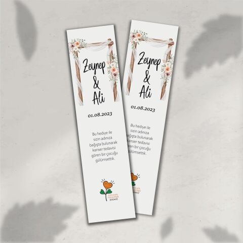 Renkli Çiçekler  Kitap Ayracı