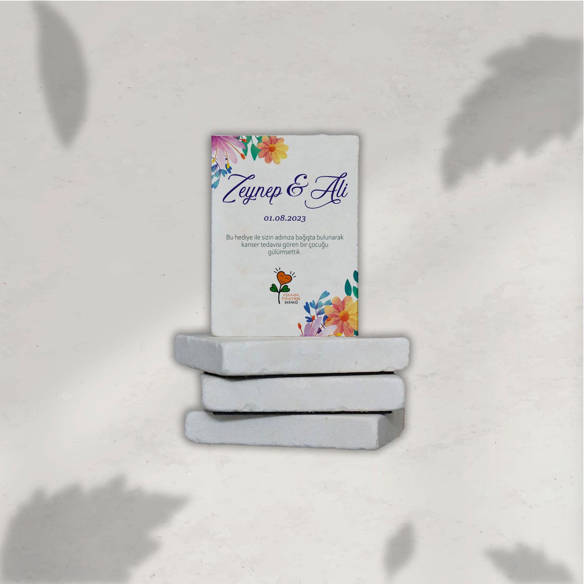 Renkli Dallar Doğal Taş Magnet