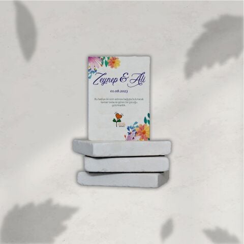 Renkli Dallar Doğal Taş Magnet