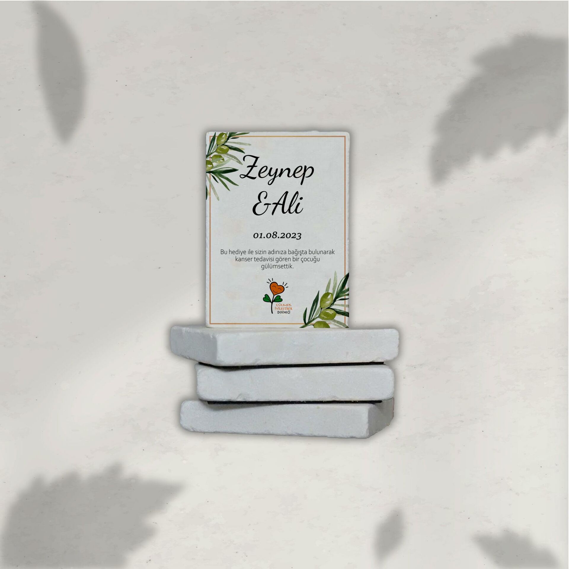 Zeytin Dalı Doğal Taş Magnet