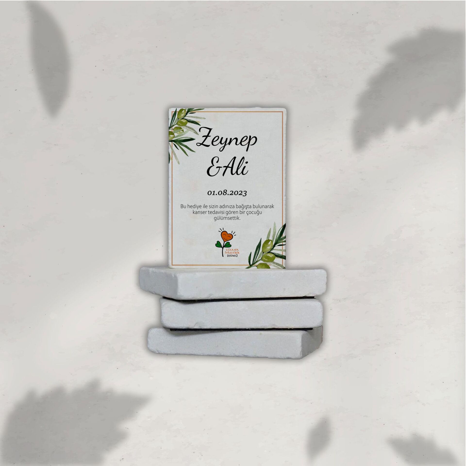 Zeytin Dalı Doğal Taş Magnet