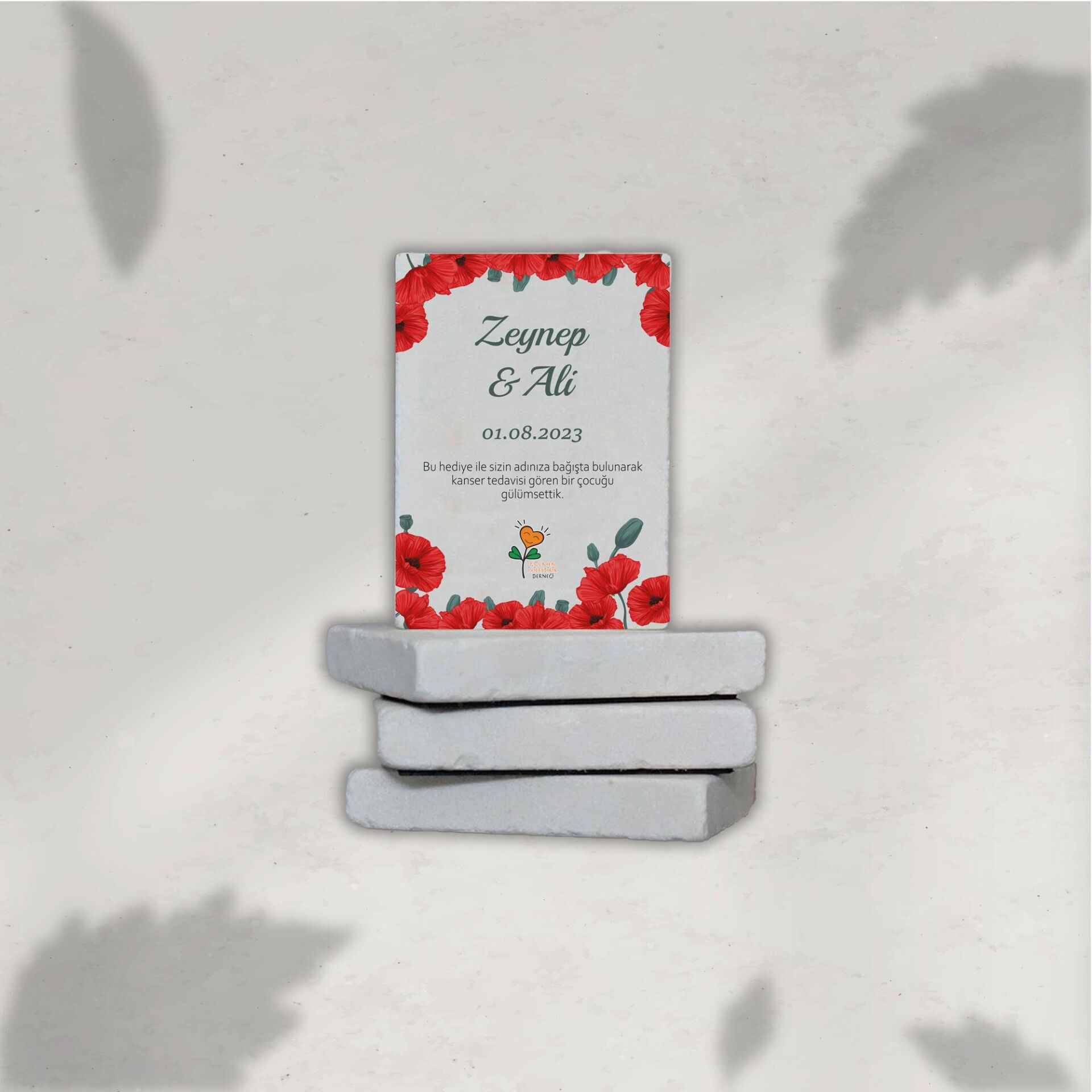 Gelincik Doğal Taş Magnet