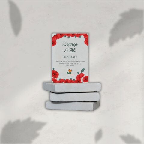 Gelincik Doğal Taş Magnet