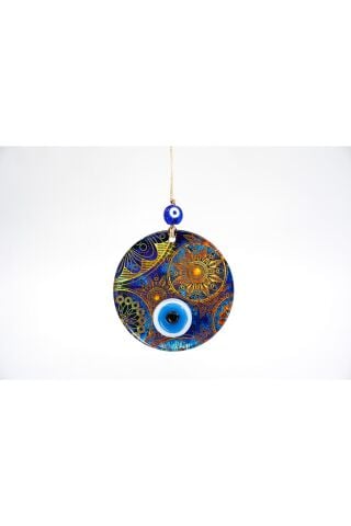 Füzyon Cam Güneş Motifli Nazar Boncuğu