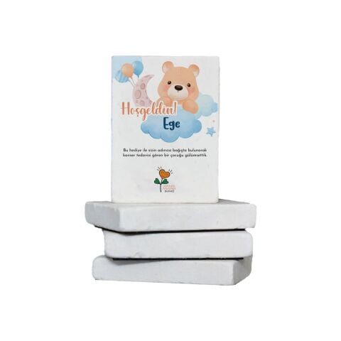 Hoş Geldin Bebek Taş Magneti -  Sevimli Ayıcık