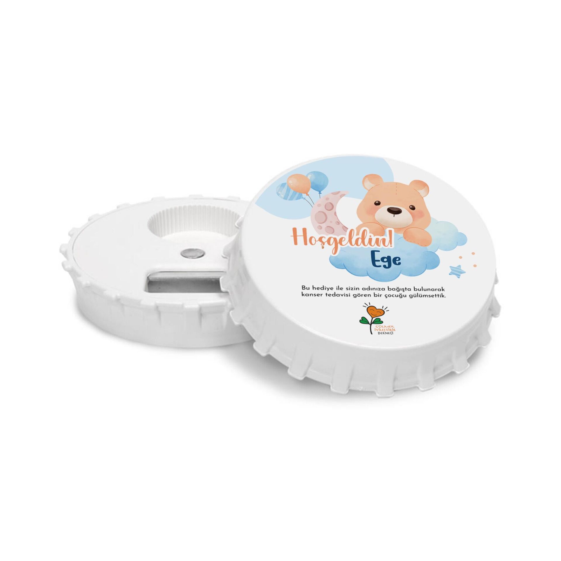 Hoş Geldin Bebek Açacak Magneti - Sevimli Ayıcık